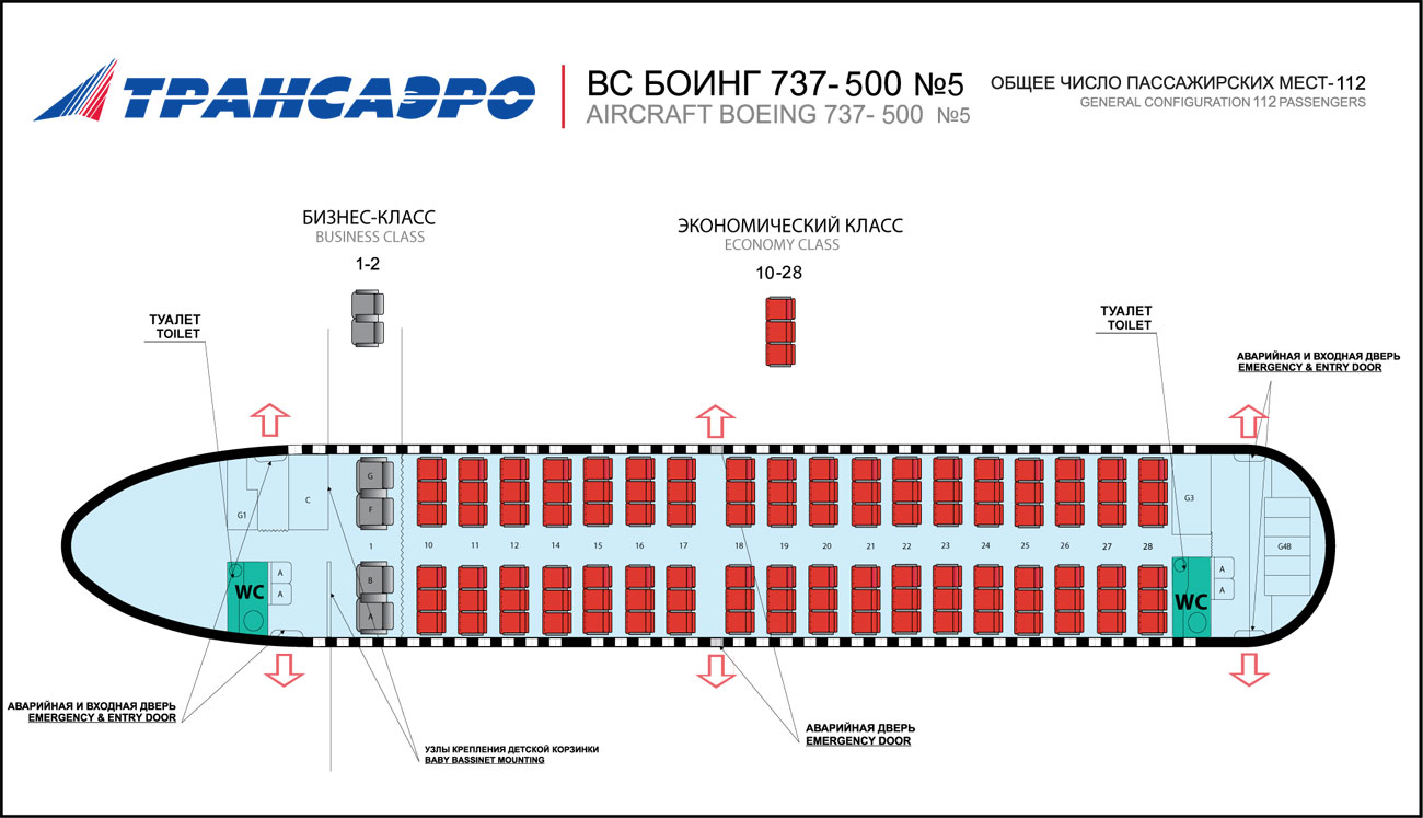 Схема кресел в самолете боинг 737